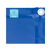 Bâche PVC 650 g/m² - 4,38 x 2,48 m - Bleu