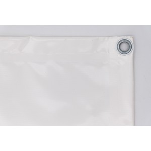 Bâche PVC 680g/m² Blanc - 6.1m x 3.8m - Ourlet et oeillets inox tous les mètres