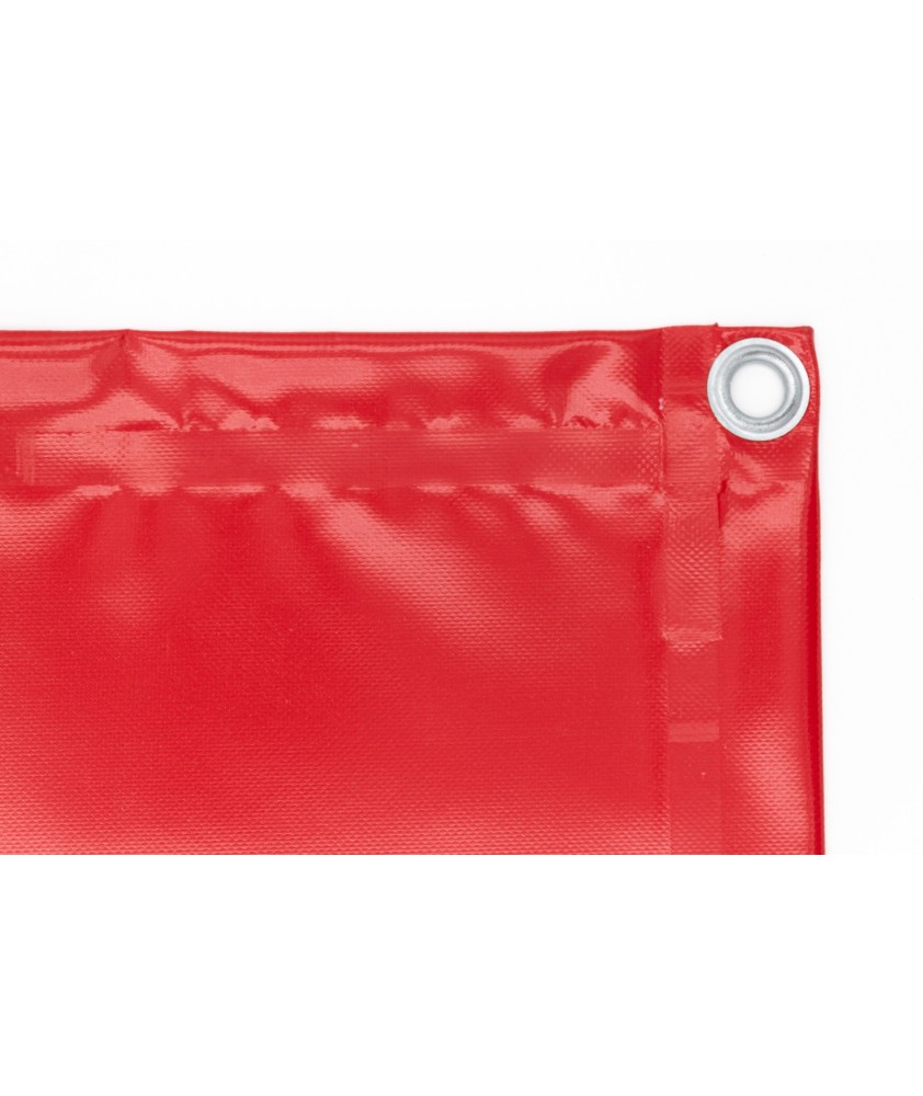 Bâche PVC 900g/m² rouge - 1,39 m x 1,53 m - avec sandow