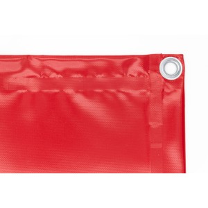 Bâche PVC 900g/m² rouge - 1,39 m x 1,53 m - avec sandow