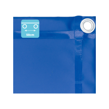 Bâche PVC 650 g/m² - 4,38 x 2,48 m - Bleu