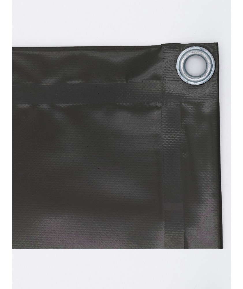 Bâche PVC 650g/m² Gris Foncé - 2m x 1.35m