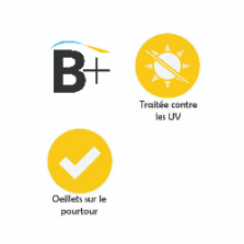 Filet de benne sur mesure polyéthylène 200g/m²